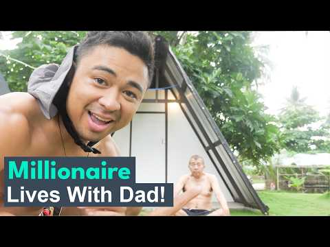 FILIPINO MILLIONAIRE lives OFF GRID in TINY HOUSE with DAD!