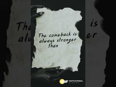 The comeback is always strong 🔥  #motivationalstories #motivation #shorts #short #viralshorts