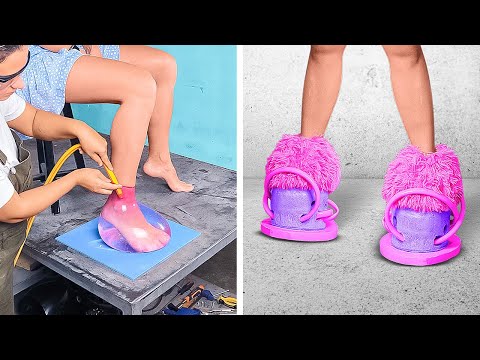 I made Shoes from Balloon! Extreme Cool Shoes projects for Crazy individuality