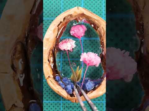 From UV resin to a cute little DIY walnut pendant! 🌰