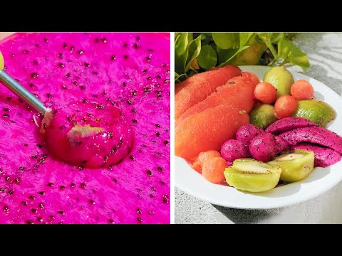 Peel and Cut Exotic Fruits and Vegetables. Kitchen life hacks like a Profi
