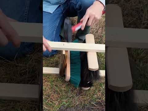 Shoes cleaning station from brushes and pipes 🥾