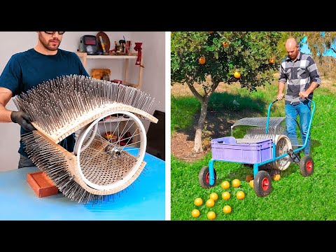 Unique Fruit Harvest Collector and other DIY Inventions for your Home and Yard