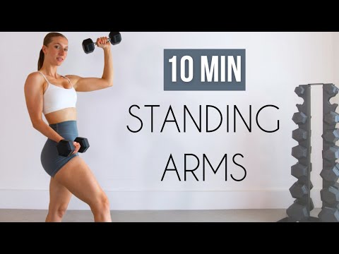 10 MIN STANDING ARM WORKOUT –  No Repeats, With Dumbbells