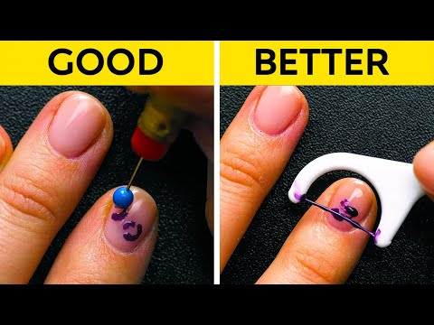 Simple Nail Tricks Using Things You Already Have at Home | Easy & Beautiful Nails