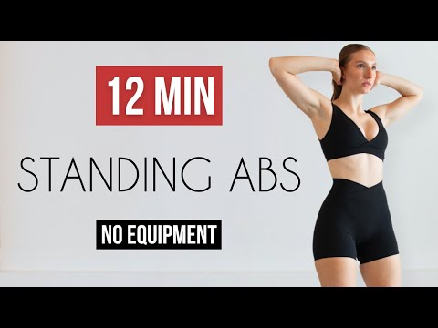 12 min STANDING ABS Workout (No Equipment)