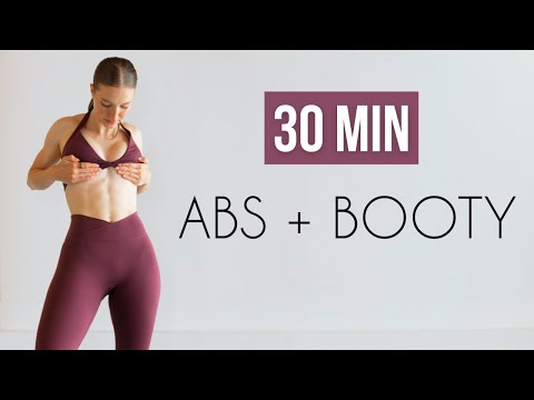 30 MIN ABS & BOOTY – At Home Workout Class