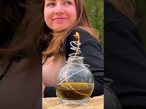 Recycle ♻️ your light bulb for a DIY camping oil lamp! 💡