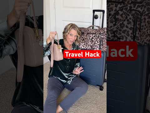 Travel Hack for Crossbody Bag During a Flight #shorts #travelhack