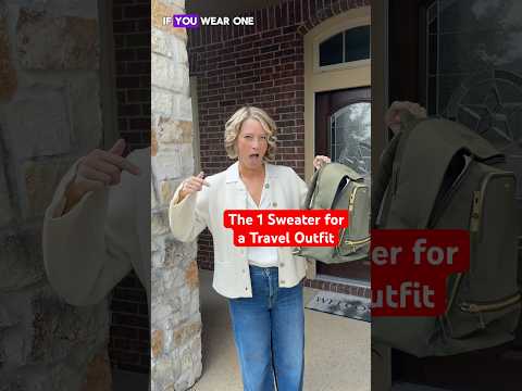 The One Travel Outfit Sweater for Women Over 40 #shorts #traveloutfit