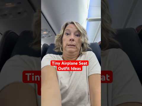 Tiny Airplane Seat Outfits Ideas When You Are Squished on a Flight #shorts #traveloutfits