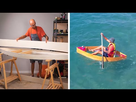 I made Transparent Canoe! Amazing Boats for Camping