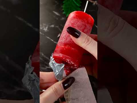 Reuse paper rolls to make a Christmas candle🕯️#5MinuteBeat