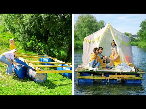 Insane DIY Project: 2 Girls Made a Huge Boat! 🚤🔥