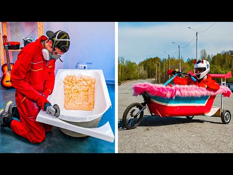 From Trash to Fashionable Cart. Homemade Vehicles for Fun