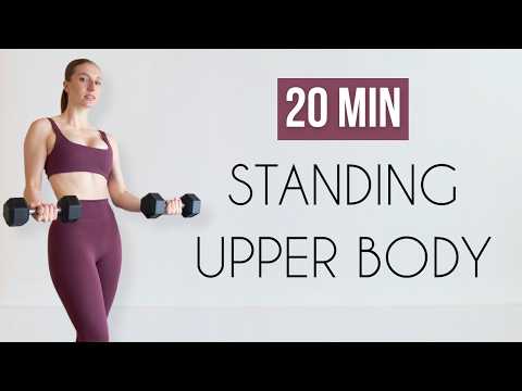 20 MIN STANDING TONED UPPER BODY WORKOUT – Dumbbells, At Home