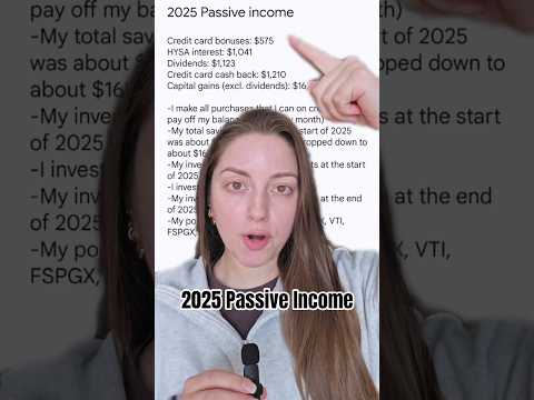 passive income I made in 2025