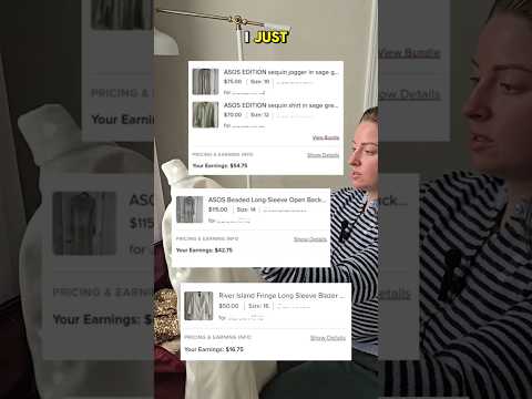 Making money by selling other people's clothes