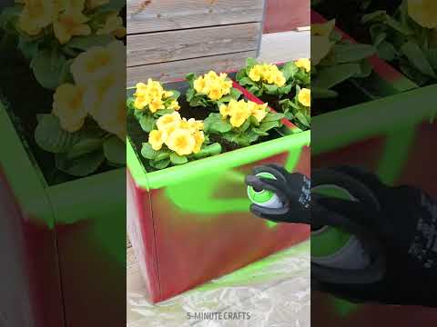 How to Make a Flower Pot from a Metal File Box 🌾