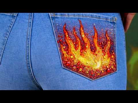 This way, I used to make 10 'designer' jeans a day for money! I'm just a crafty mom!