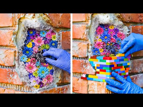 Wall Restoration with Lego. Wall Decor ideas with Surprising materials