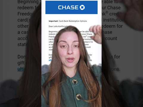 Chase cash back redemption changes 😱