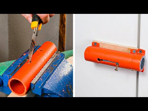 PVC Pipe Crafts for your Storage and Everyday Problems