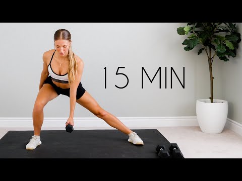 15 min NO JUMPING Full Body Strength (Apartment Friendly)