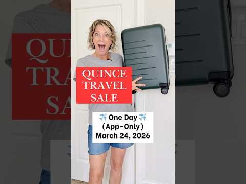 Travel Sale With Quince App March 24, 2026 / One Day Only