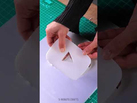 She filled her Youtube Play Button with Melted Plastic 🔴🔥