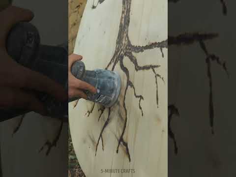 Crafting a Table with Sun-Burned Design 🤩☀️