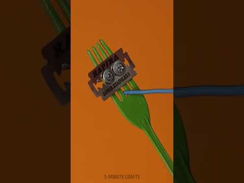 Genius DIY tool for electrical wires🍴 the only cable hack you need