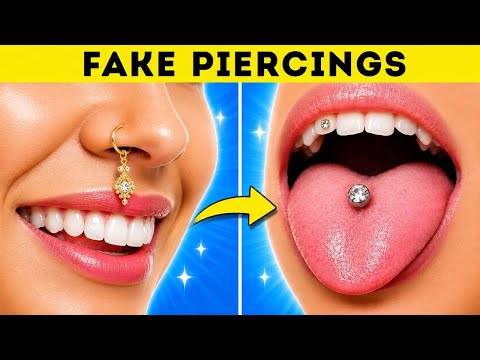 Effective Beauty Hacks ✨ Fake Piercings, Temporary Tattoos & More
