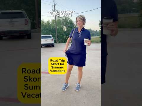 Vacation Outfit Skort: Stretchy and Breathable for a Road Trip