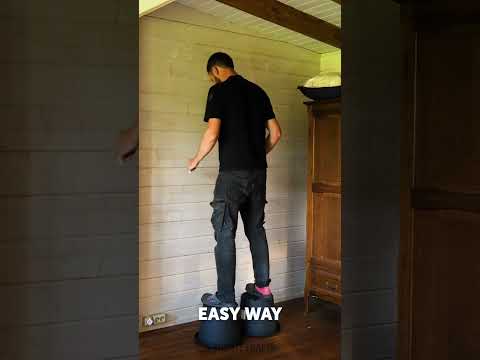 Use old crocks to reach ceiling height 🧍↕↕📏