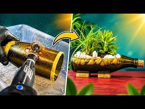 Genius DIY Ideas to Upcycle Glass Bottles ⭐