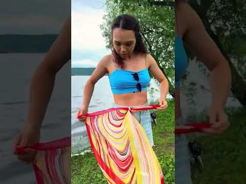 Summer Hack! Turn a Silk Scarf into a Cute Purse in Seconds! 👜