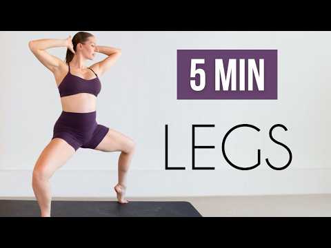 5 MIN LEAN LEGS WORKOUT (Intense & No Equipment) | Pregnancy Friendly