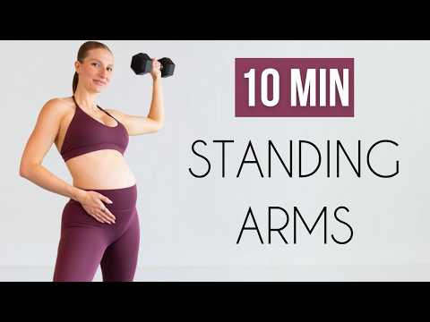 10 MIN STANDING ARM WORKOUT – No Repeat with Dumbbells | Pregnancy Friendly