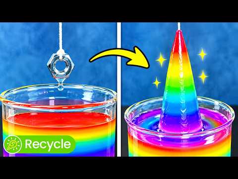 Bright Decor Ideas for your Inspiration. DIY Candles, Miniatures, School Supplies
