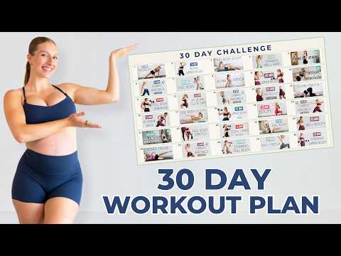 30 DAY HOME WORKOUT CHALLENGE | FREE Full Body Workout Plan